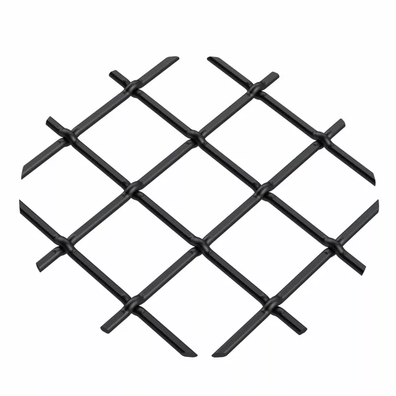 .75″ Multi-Crimp Single Diamond Decorative Grille – Flat Black, 36″ W x 48″ L Sheet