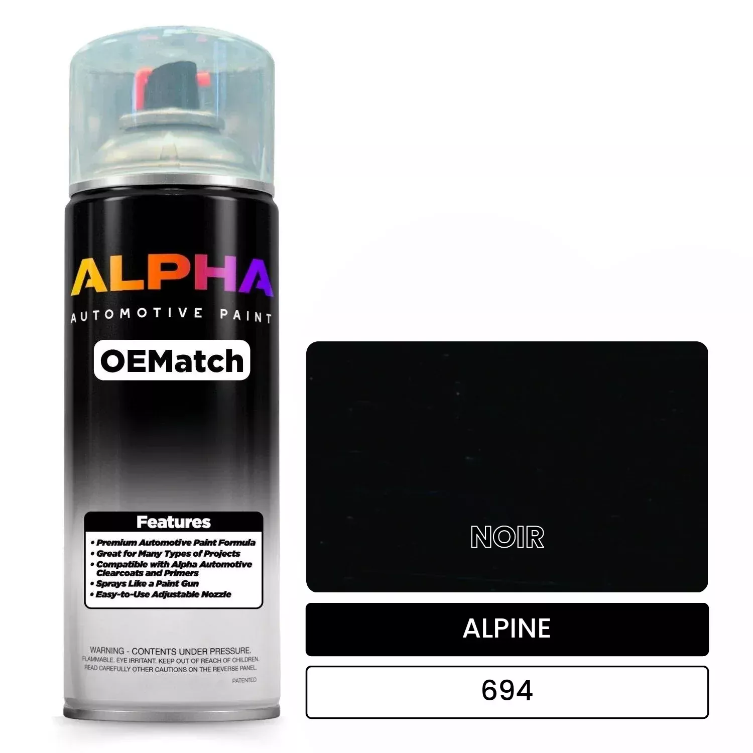 ALPINE NOIR 694 | OEMatch Automotive Spraycan