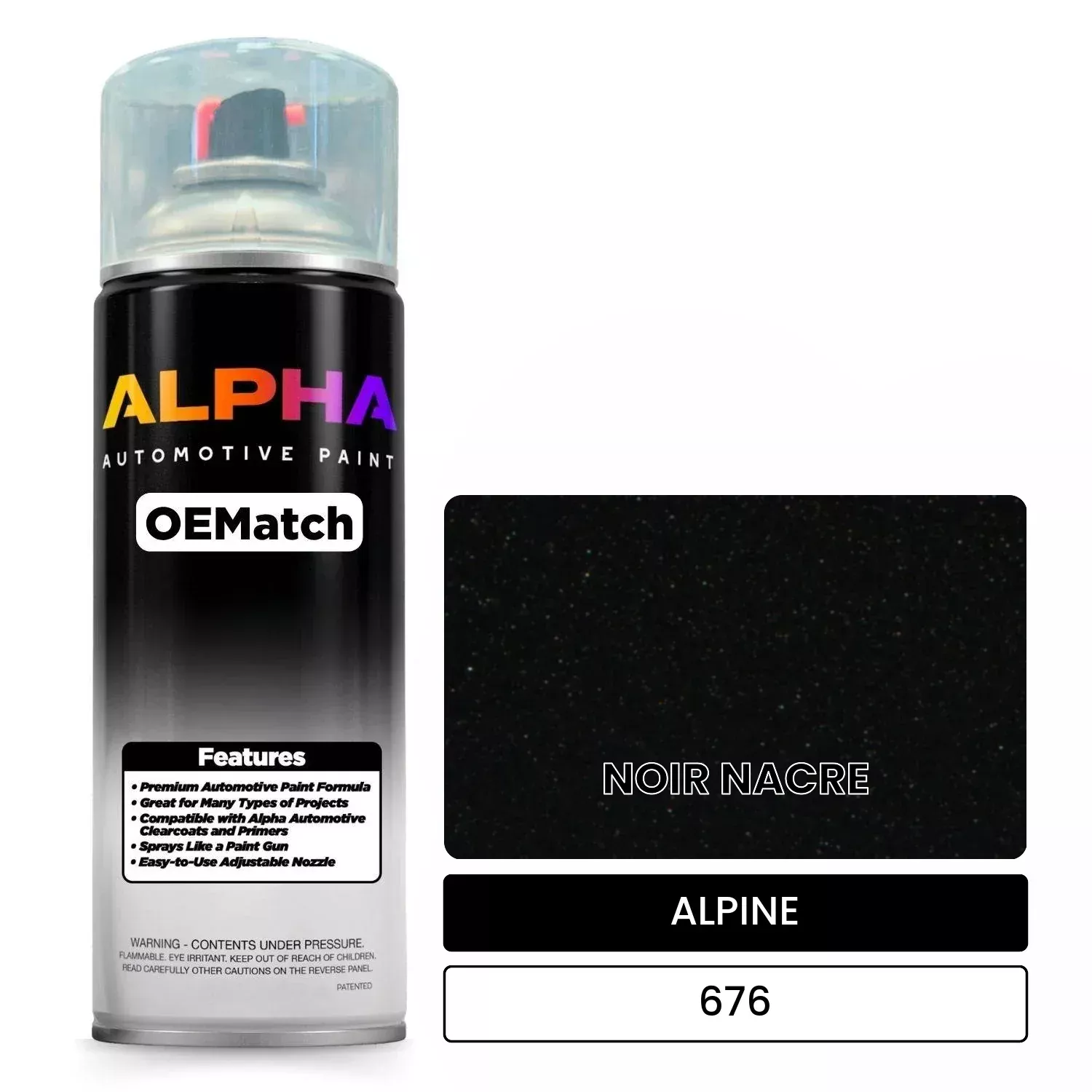 ALPINE NOIR NACRE 676 | OEMatch Automotive Spraycan