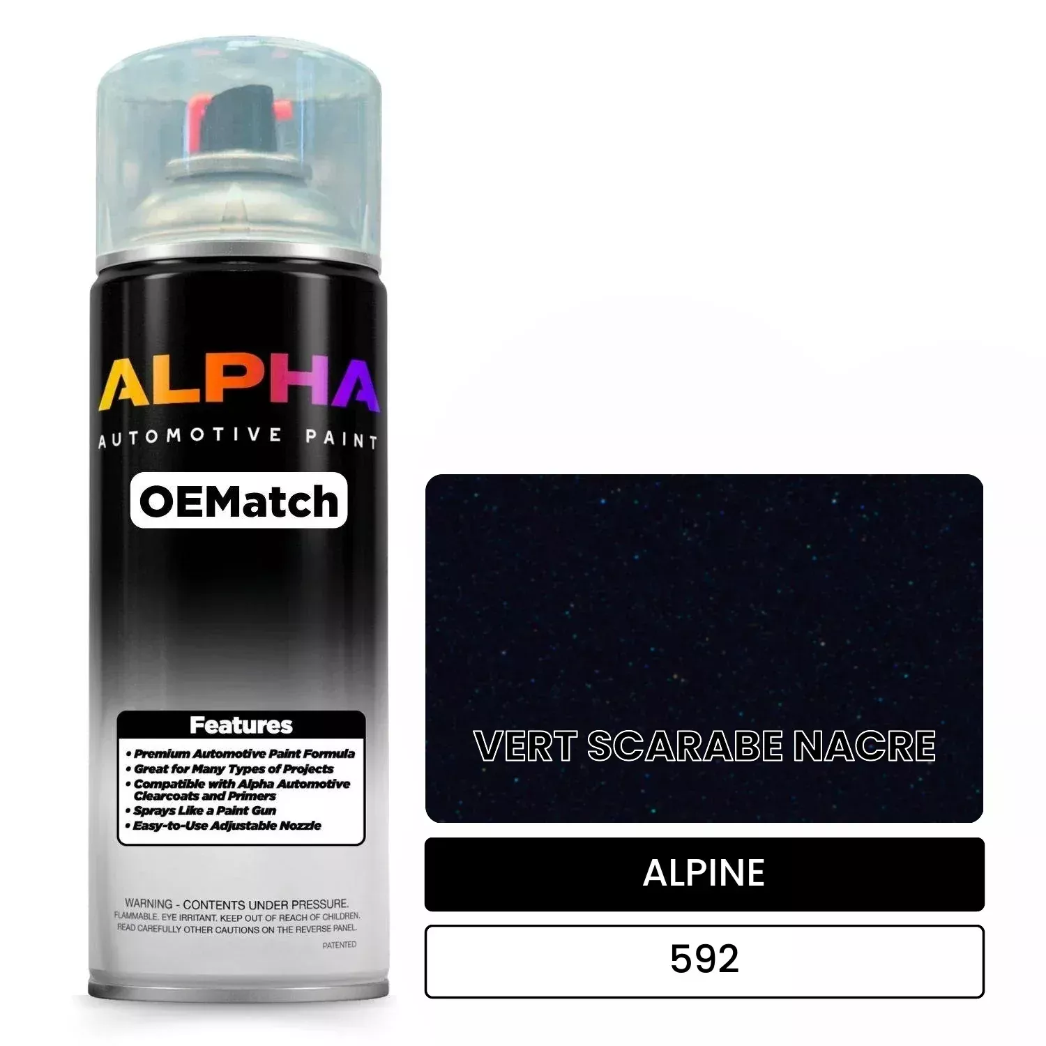 ALPINE VERT SCARABE NACRE 592 | OEMatch Automotive Spraycan