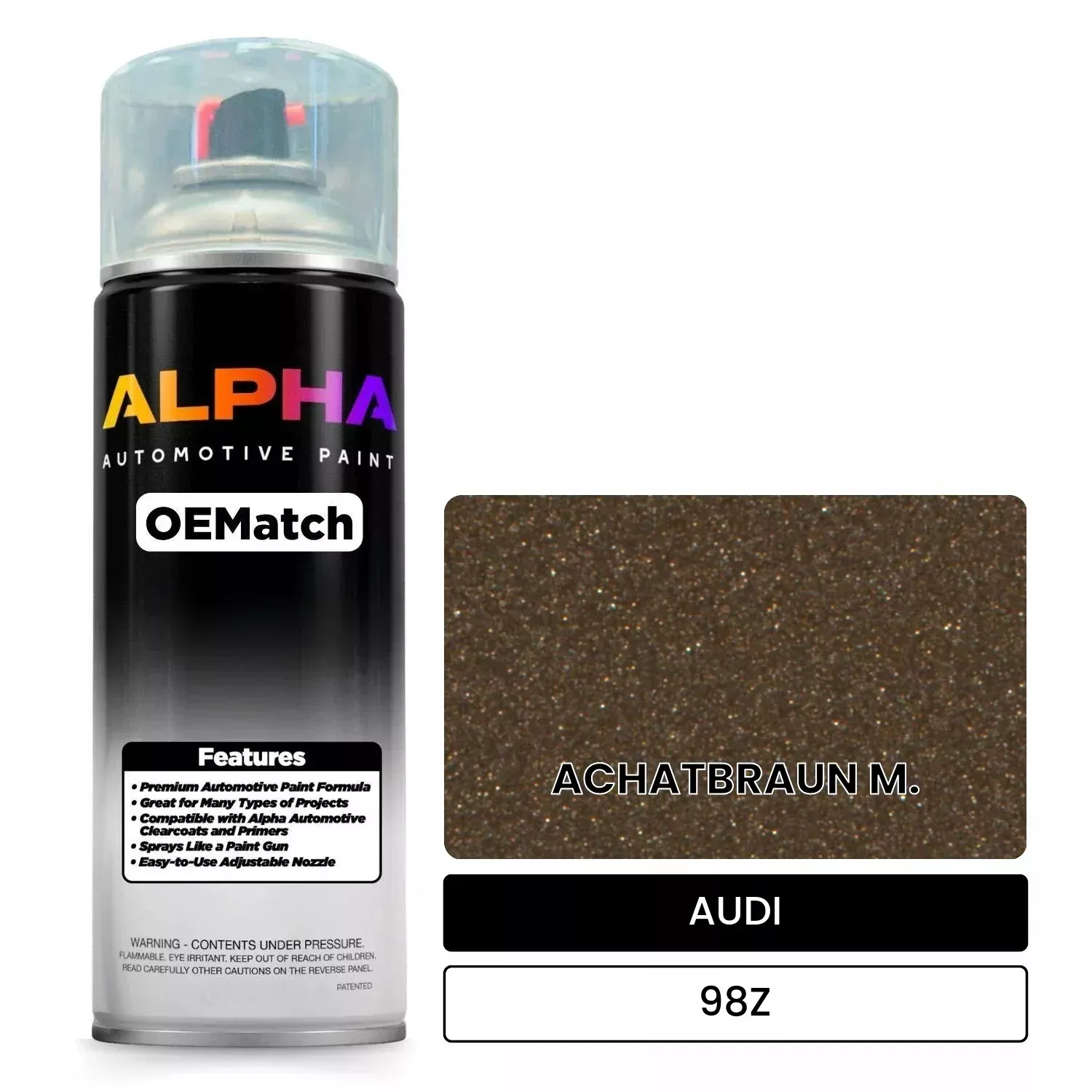 AUDI Agate Brown Metallic 98Z | OEMatch Automotive Spraycan