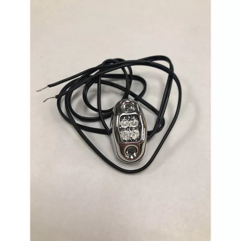 “Dragon” 4 diode LED oval auxiliary light w/chrome cover – Ultraviolet