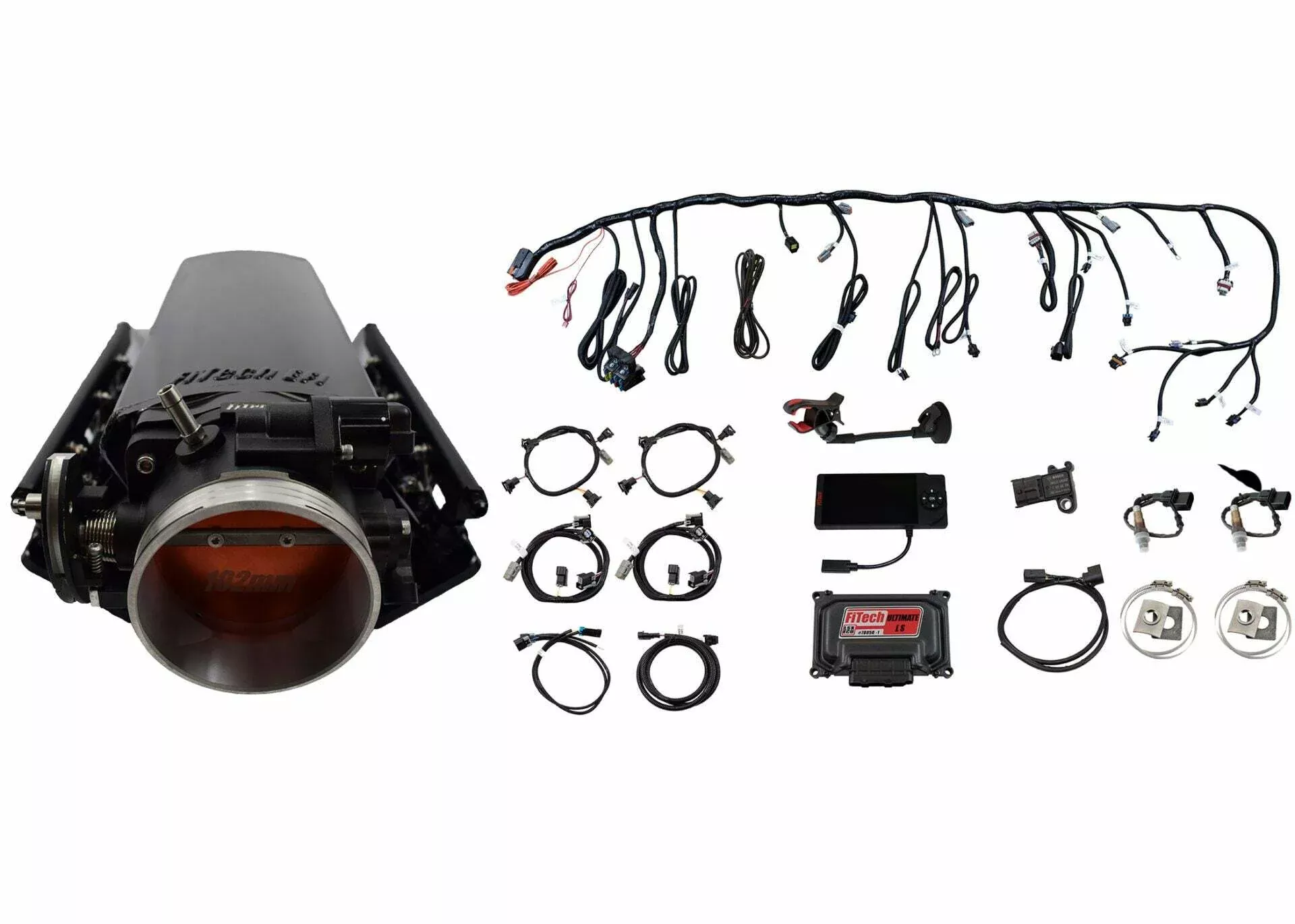 FiTech 70032 Ultimate LS 1000 HP EFI System With Long Runner Cathedral Intake