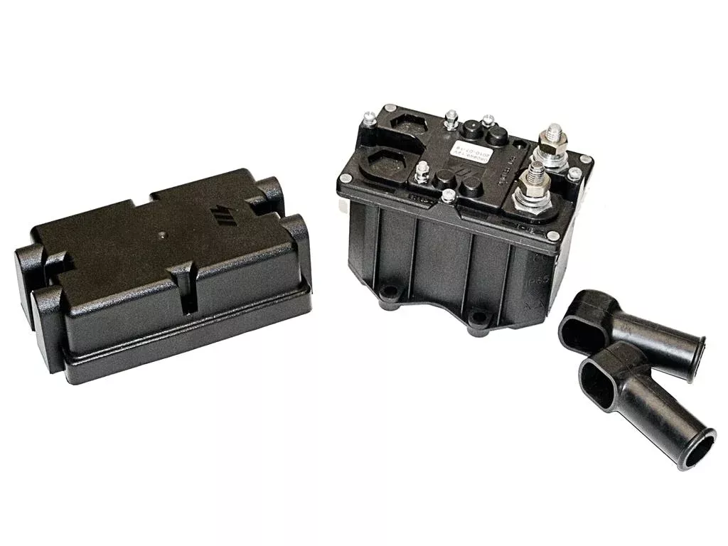 Flaming River FR1052 Electro-Wizard Battery Switch12V Insulated Solenoid w/Battery Covers/Plastic Cvr