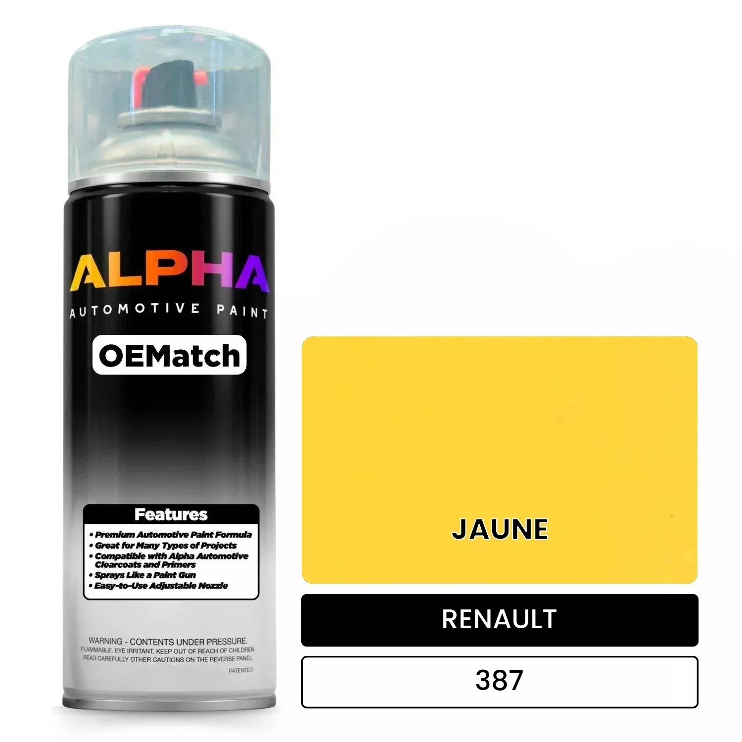 RENAULT JAUNE 387 | OEMatch Automotive Spraycan